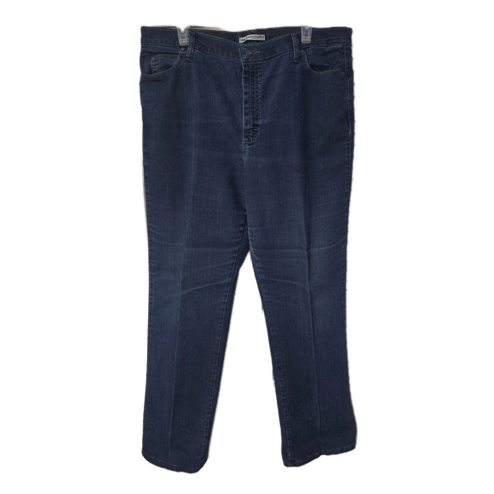 Lee Relaxed Straight Leg Jeans Womens 18 Long GUC Classic Denim‎